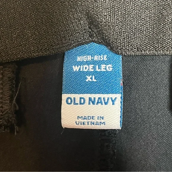 Old Navy Black Wide Leg Pants Sz XL Pull On Pockets - Picture 10 of 12